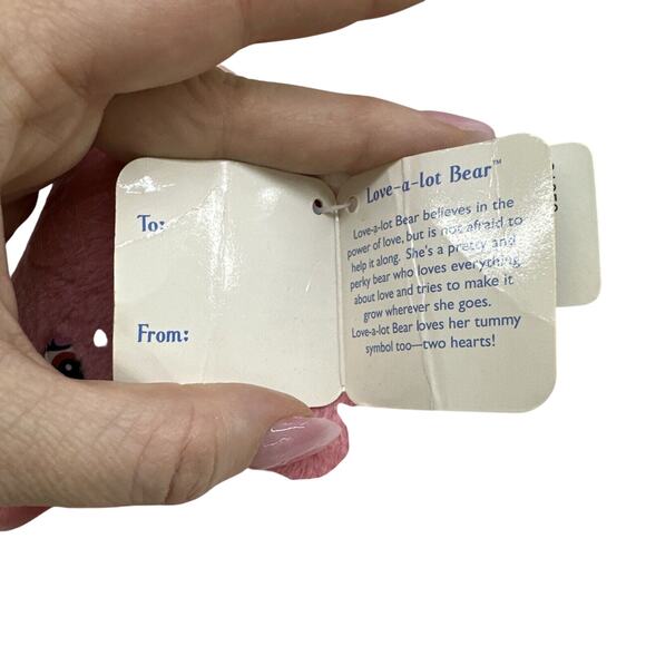 Care Bears Love A Lot Bear 8" Plush Pink Hearts 20th Anniversary Play Along Doll - Picture 4 of 9